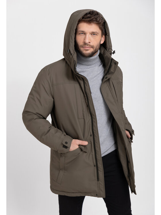 Volcano Volcano Kurtka puchowa J-HEROS Brązowy Regular Fit