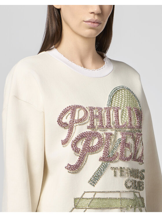 PHILIPP PLEIN PHILIPP PLEIN Bluza 30527 Biały Regular Fit