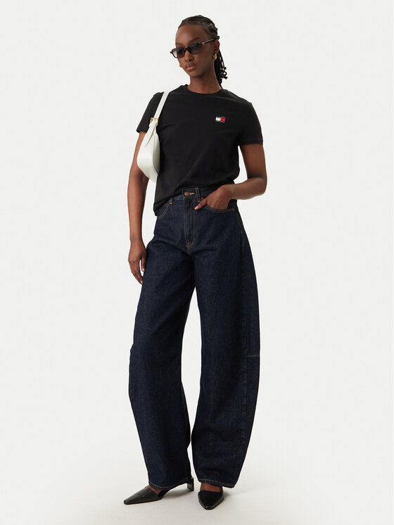 Tommy Jeans Tommy Jeans Тишърт Wavy Flag DW0DW22274 Черен Regular Fit