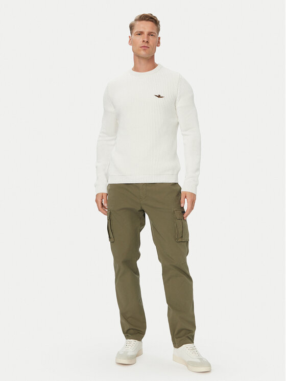 Aeronautica Militare Aeronautica Militare Pullover 262MA1571UL00409 Weiß Regular Fit