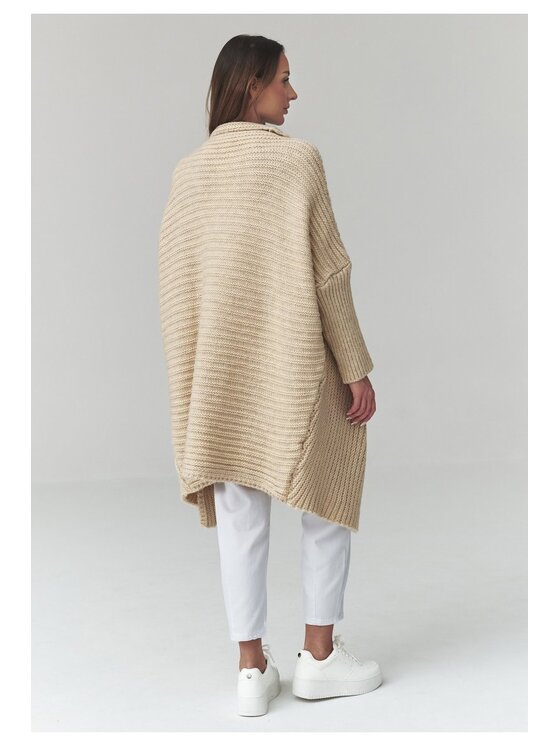 Makadamia Makadamia Sweter S173 Beżowy Loose Fit