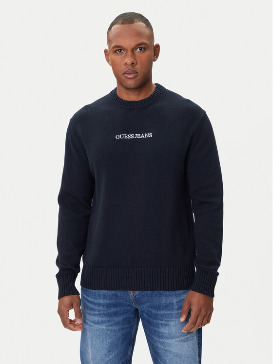 Guess Jeans Guess Jeans Sweter 168473 Niebieski Classic Fit