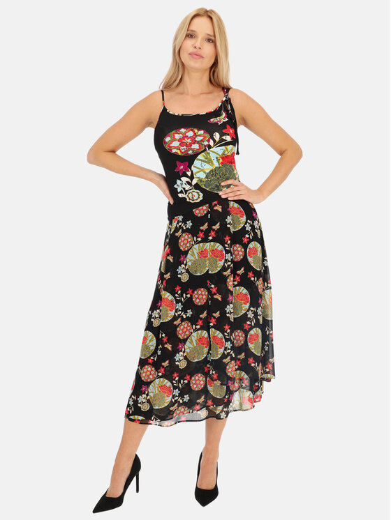 Potis & Verso Potis & Verso Sukienka letnia Sonata Czarny Regular Fit