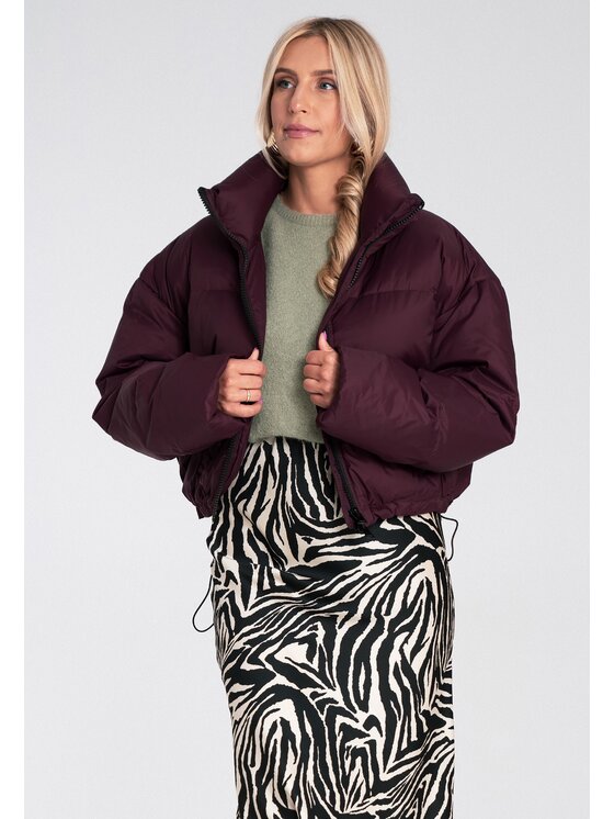 FIGL FIGL Vatovaná bunda M1232 Bordová Regular Fit