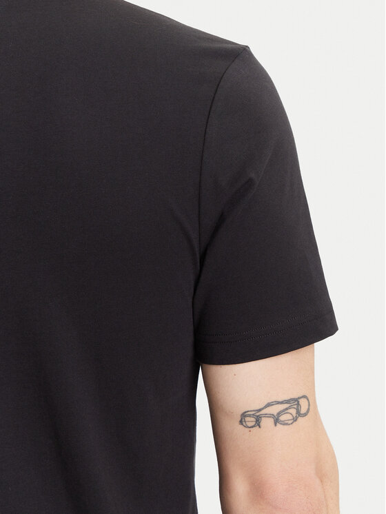 Tommy Hilfiger Tommy Hilfiger Tricou Stack MW0MW39355 Negru Regular Fit