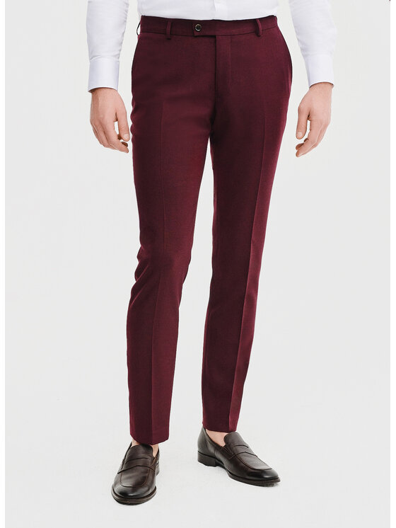 Spodnie garniturowe, rozmiar 176/92, Bordowe, P25SF-6G-003