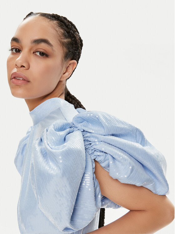 ROTATE ROTATE Kokteilinė suknelė Dawnana 1122932322 Žydra Regular Fit