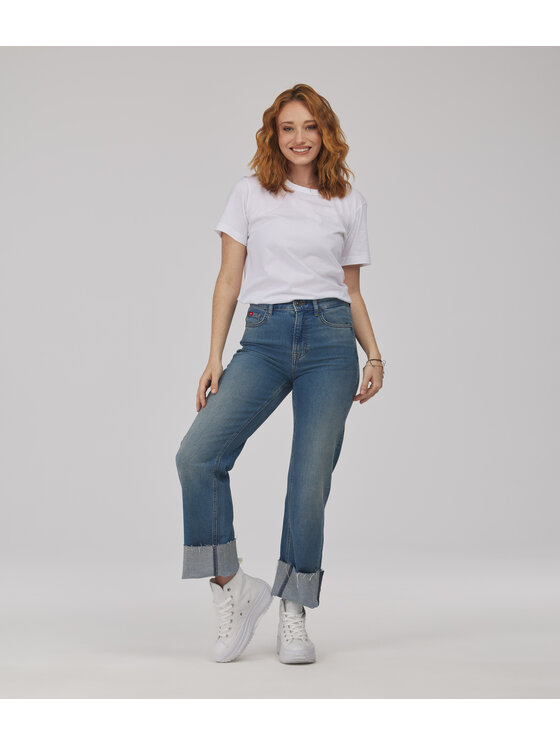 Lee Cooper Lee Cooper Jeansy SANDRA Niebieski Straight Leg