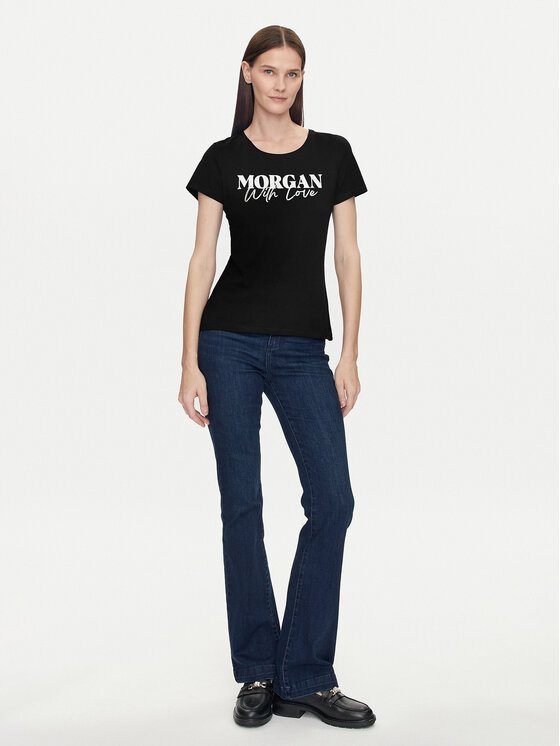 Morgan Morgan T-krekls 241-DUNE Melns Regular Fit