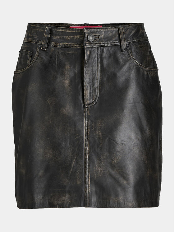 JJXX JJXX Spódnica z imitacji skóry Hailey 12249884 Czarny Regular Fit