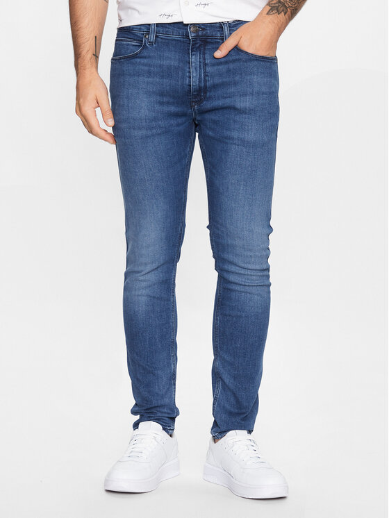 Hugo Jeans hlače 50489853 Modra Extra Slim Fit