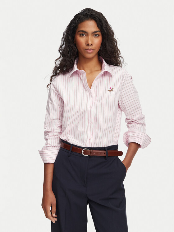 Beverly Hills Polo Club Košulja P-SS26W-SH0005 Ružičasta Regular Fit