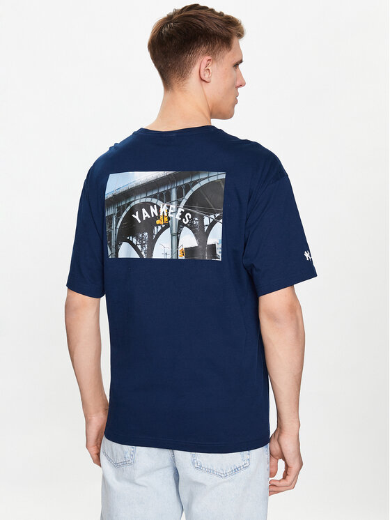 Champion Champion T-Shirt 218923 Granatowy Relaxed Fit