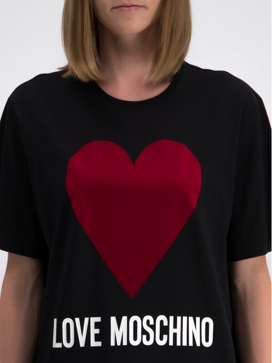 LOVE MOSCHINO LOVE MOSCHINO T-Shirt W4F8721M 3517 Μαύρο Oversize