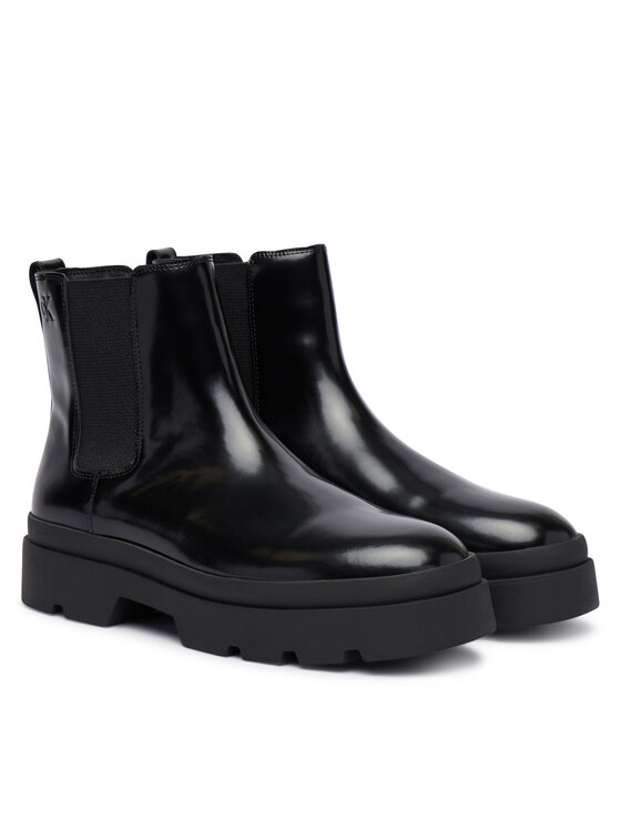 Calvin Klein Calvin Klein Sztyblety Lugged Chelsea Boot Matt Lth HM0HM02445 Czarny