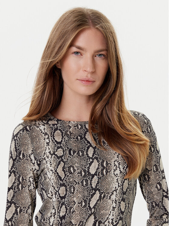 MICHAEL Michael Kors MICHAEL Michael Kors Блуза MT551STHMC Бежов Regular Fit