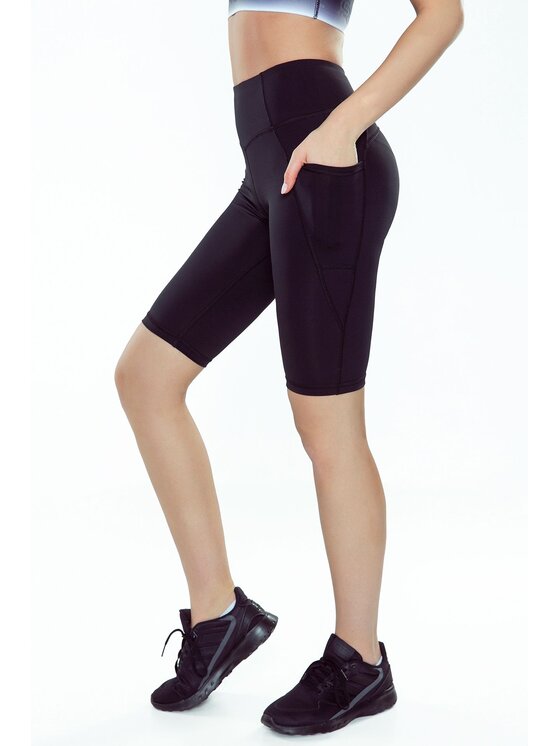 ROUGH RADICAL ROUGH RADICAL Szorty sportowe ALFA SHORTS Czarny Slim Fit