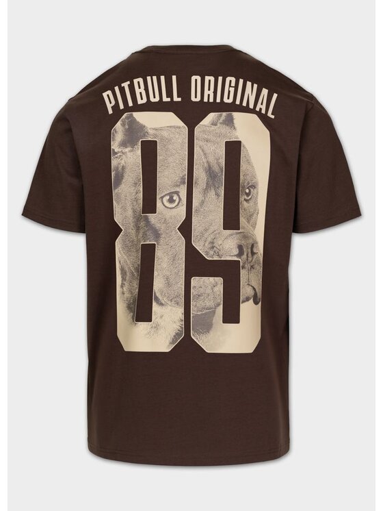 PITBULL PITBULL T-Shirt EIGHTY NINE DOG Brązowy ciemny Regular Fit