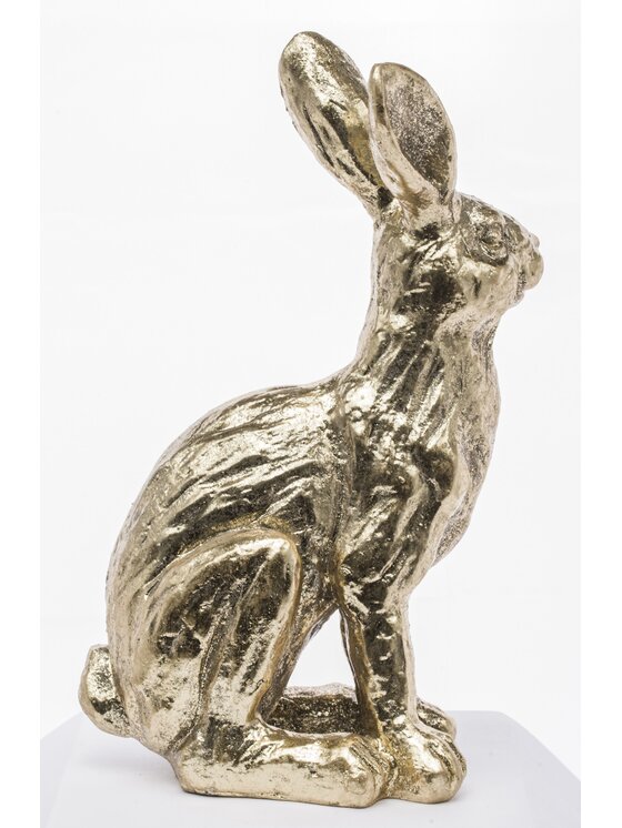 MIAhome MIAhome Figurka Dekoracja - siedzący złoty królik 27,5x11x14 cm TALA Złoty