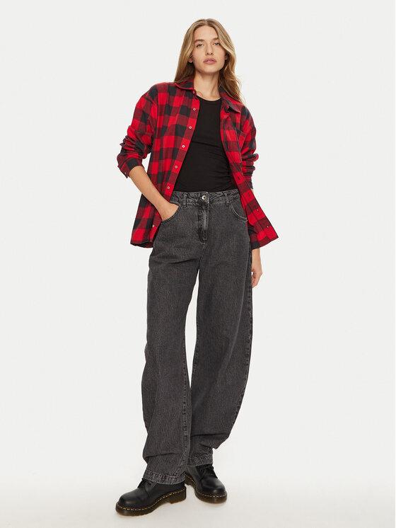 Champion Champion Košeľa 117471 Červená Regular Fit