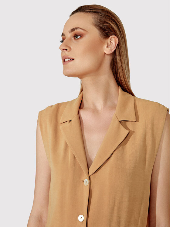 Simple Simple Jumpsuit KMD002 Marrone Regular Fit