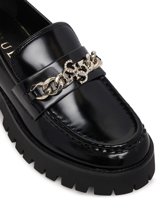 Guess Guess лоуфъри с дебела подметка FLPALR ELE14 Черен