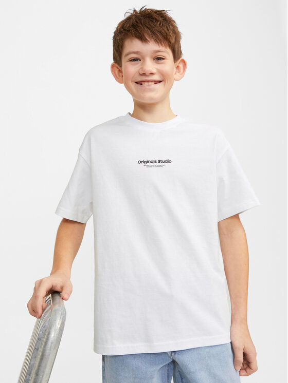 Jack&Jones Junior Jack&Jones Junior Marškinėliai Vesterbro 12242827 Balta Loose Fit