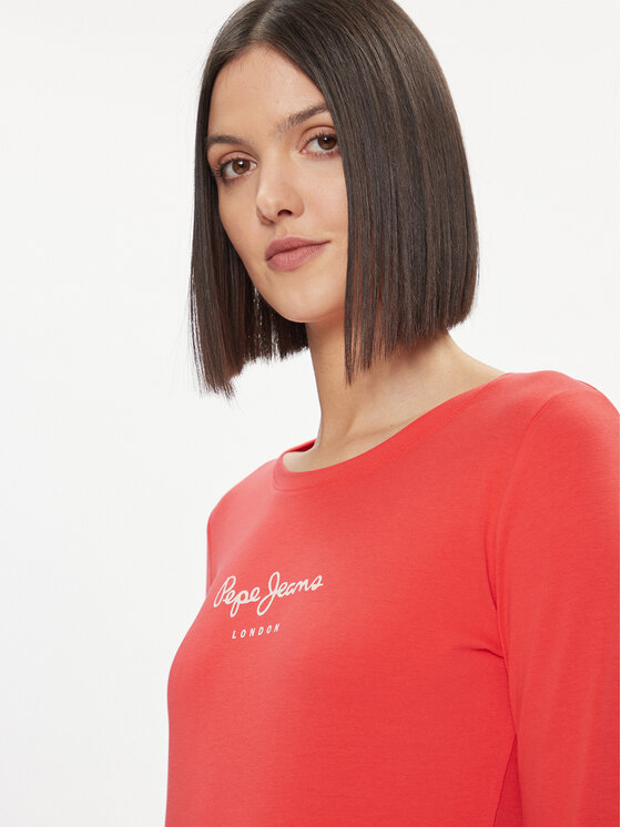 Pepe Jeans Pepe Jeans Bluza New Virginia PL505203 Rdeča Slim Fit