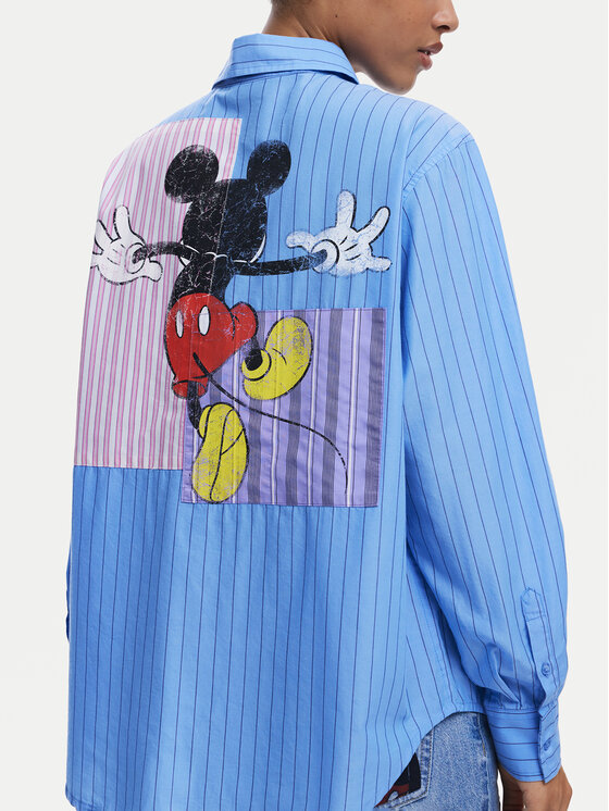 Desigual Desigual Camicia Mickey 25WWCW19 Blu Oversize