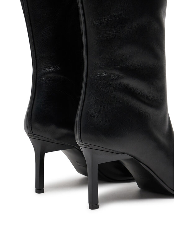 Calvin Klein Calvin Klein Ratsasaapad Heel Knee Boot 70 Lth HW0HW02162 Must