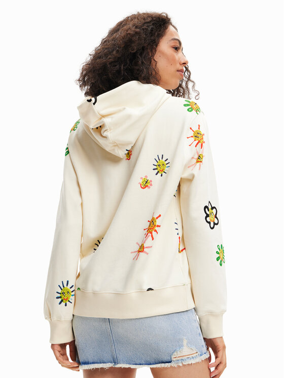 Felpa June 23SWSK50 Bianco Regular Fit
