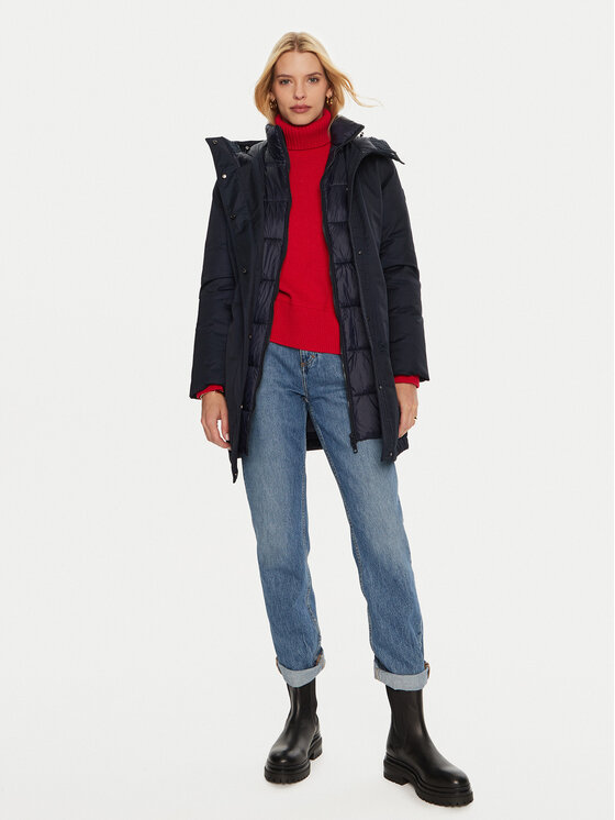 Tommy Hilfiger Tommy Hilfiger Parka WW0WW43121 Niebieski Regular Fit