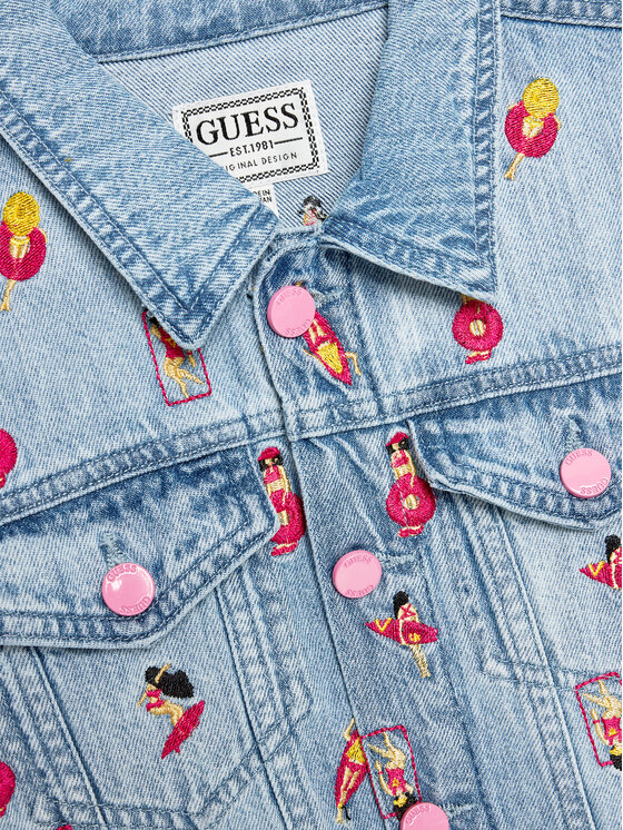 Guess Guess Джинсова куртка J4GL03 D45E0 Голубий Regular Fit