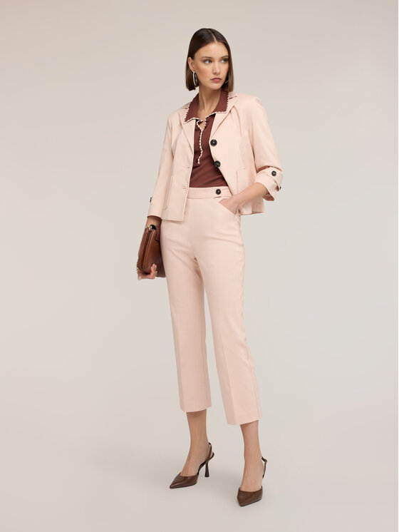 Motivi Motivi Spodnie materiałowe P084Q004531N006 Różowy Flare Fit