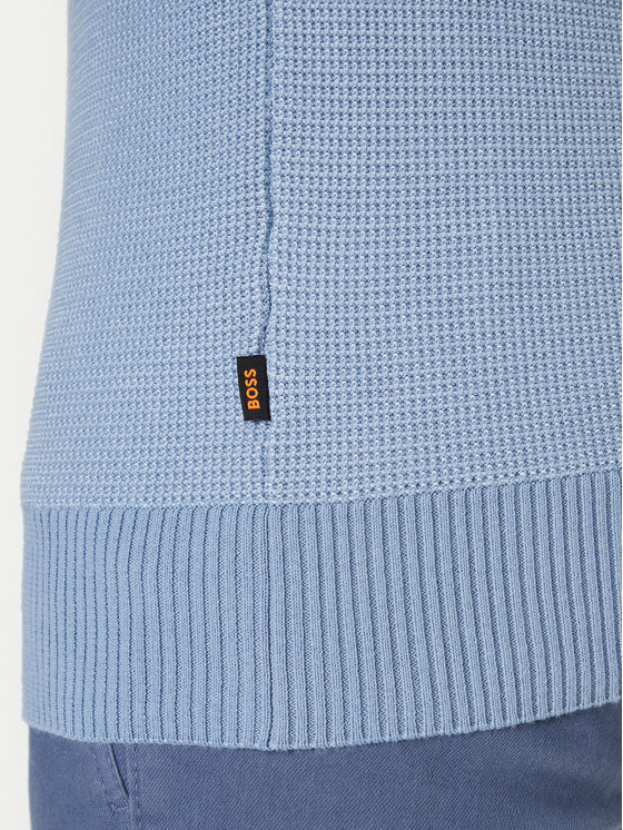 BOSS BOSS Džemper Klapok 50548673 Svijetloplava Regular Fit