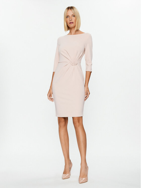 Rinascimento Rinascimento Коктейлна рокля CFC0115565003 Розов Regular Fit