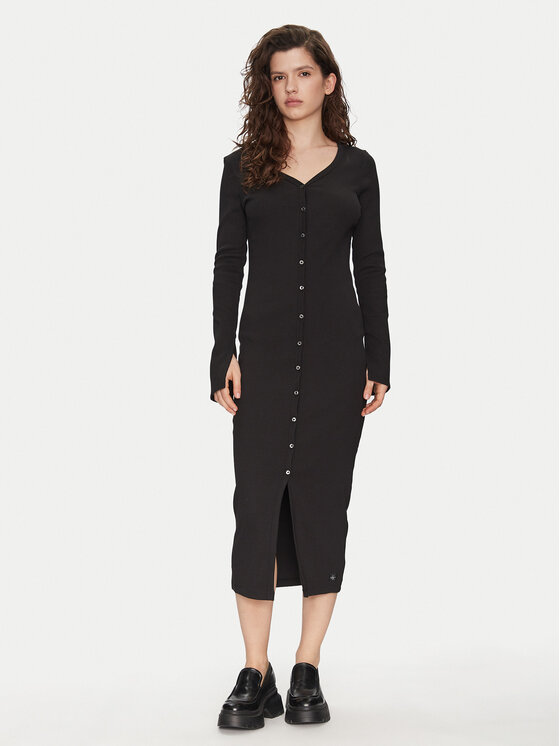 Calvin Klein Jeans Calvin Klein Jeans Rochie de zi J20J224830 Negru Slim Fit