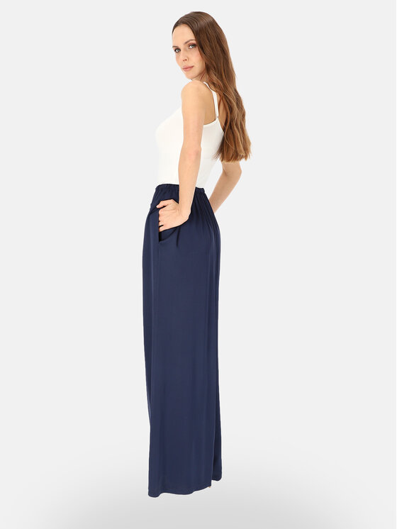 L’AF L’AF Spodnie materiałowe Sheron Granatowy Wide Leg