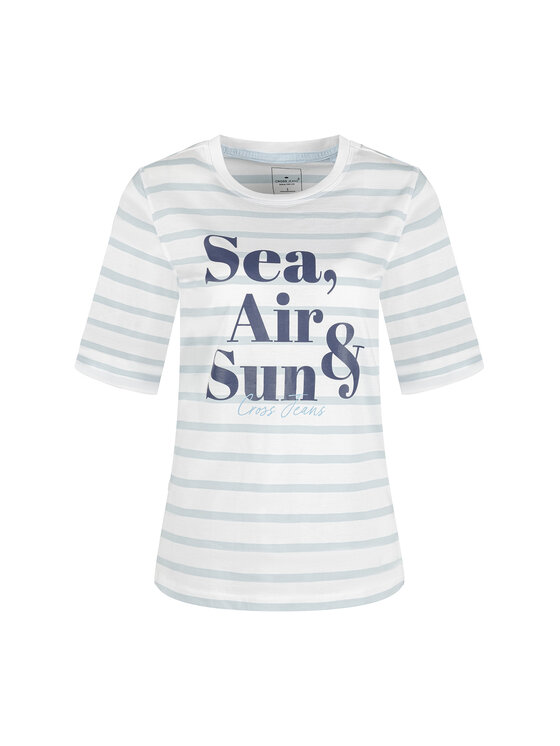 Cross Jeans Cross Jeans T-Shirt 56252-008 Biały