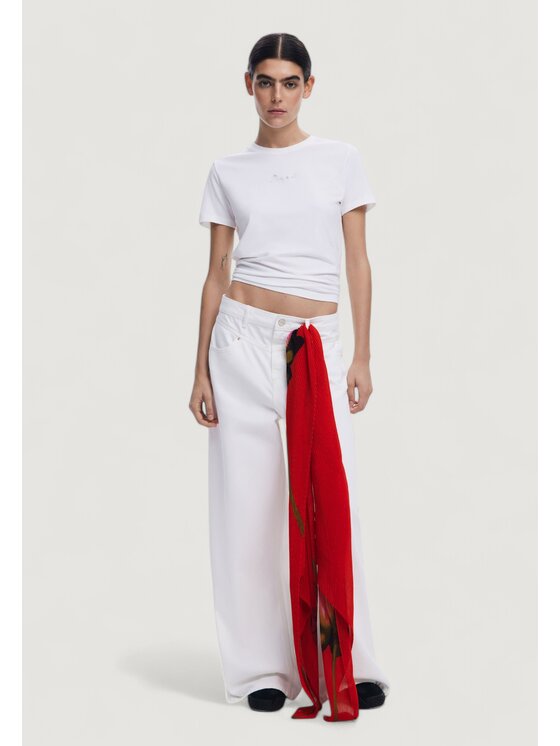 Desigual Desigual Μαντήλι FOU_ BIG FIORE RECTANGLE Πορτοκαλί
