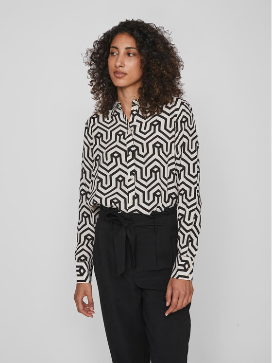 VILA Damen Hemd Mit 3/4-Arm – Stylisches Hemd Für Office & Alltag, Perfekt Zu Jeans & Blazer