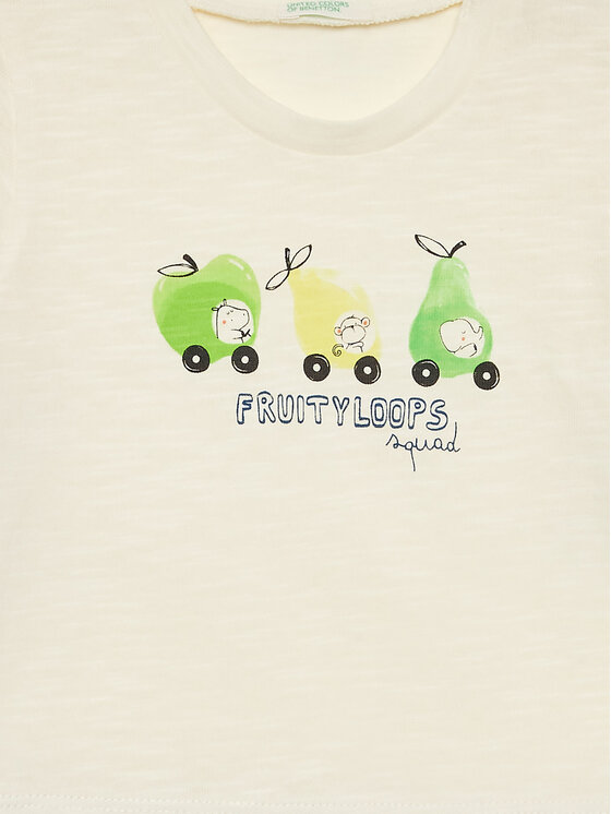 United Colors Of Benetton United Colors Of Benetton T-krekls 3F93A102K Écru Relaxed Fit