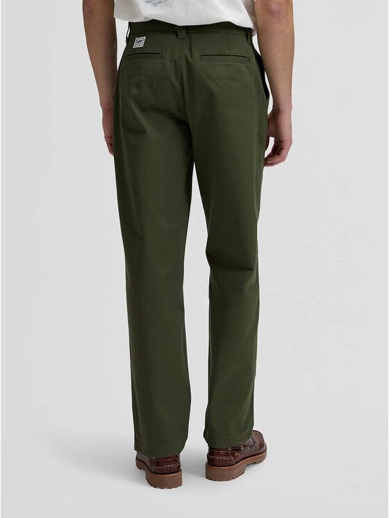 Lee Lee Jeansy LOOSE WORKWEAR CHINO Zielony Loose Fit