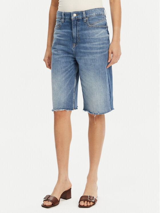 BOSS BOSS Pantaloni scurți de blugi 50534213 Albastru Relaxed Fit