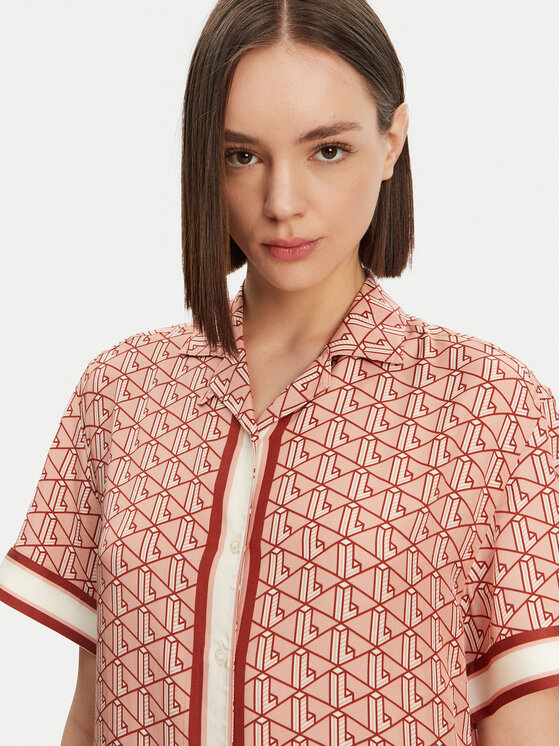 Lacoste Lacoste Camicia CF0495 Arancione Oversize