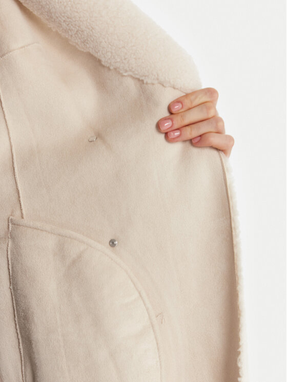 Guess Guess Cappotto in shearling W5BL62 W4190 Bianco Regular Fit