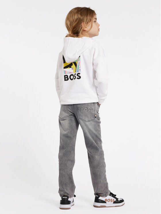 BOSS Boss Majica dugih rukava J51004 S Bijela Loose Fit