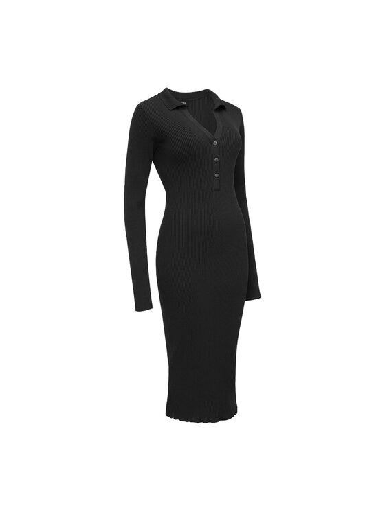 La Mania La Mania Úpletové šaty DOROTHY Čierna Classic Fit