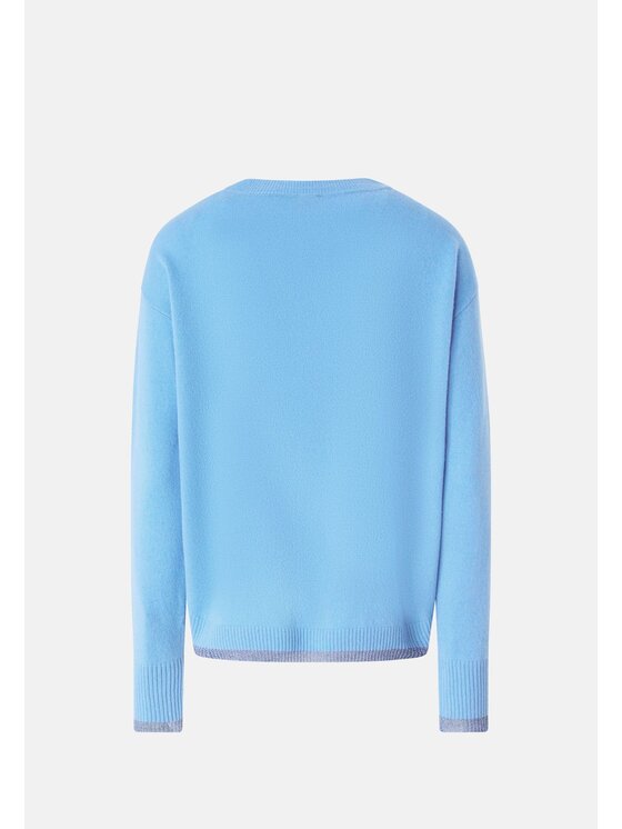 PINKO Pinko Maglione SPESSORE MAGLIA MIX CASHMERE SHINY EDGES 104000 A235 Blu Regular Fit