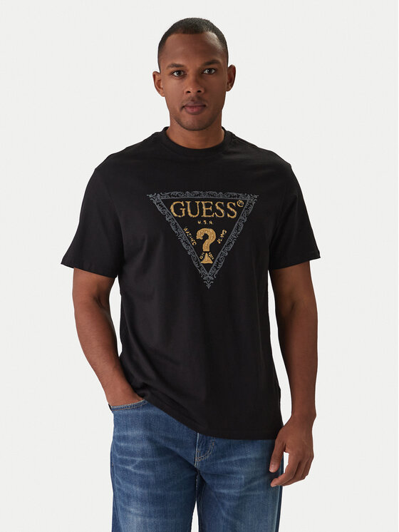 Guess Guess T-Shirt M6RI15 I3Z14 Czarny Regular Fit